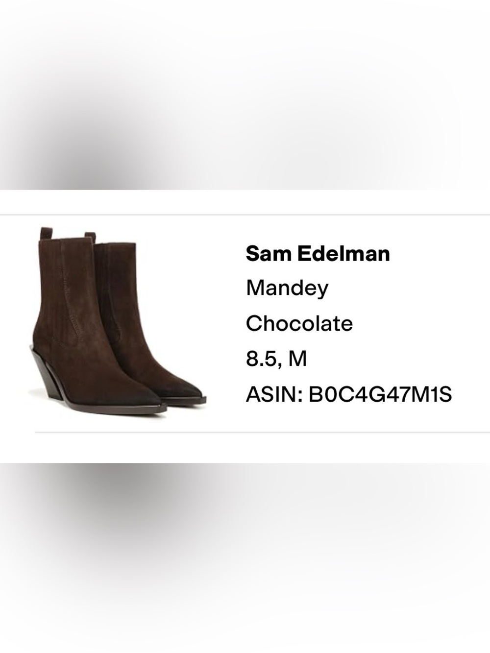 Sam Edelman Mandey Boots in Chocolate Brown Suede